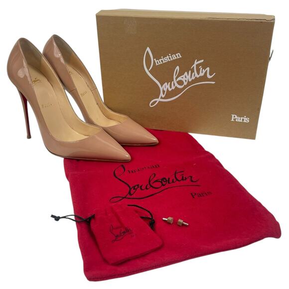 Christian Louboutin So Kate 120mm Patent Leather Pump Blush Size 39 - Picture 14 of 16